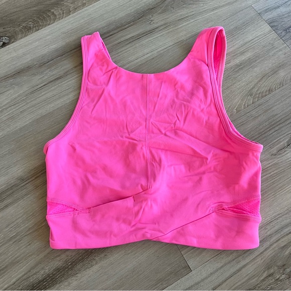 lululemon Pink Sleeveless High Neck Crop Top - Picture 1 of 2